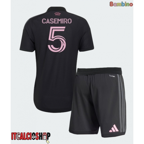 Inter Miami Casemiro #5 Seconda Maglia Bambino 2026-27 Manica Corta (+ Pantaloni corti)